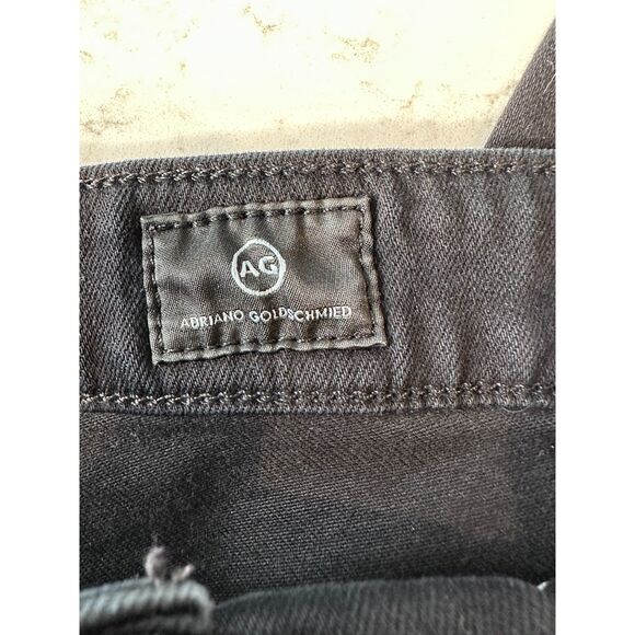 AG Adriano Goldschmied Mari High Rise Straight Leg Jeans Black Size 8 - Picture 8 of 8